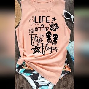 Women's Print short sleeve tank top